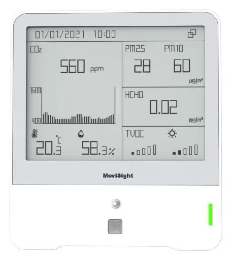 Monitor Ambiental CO2 , Temperatura , Humedad, Luz, Presion-MS7AM307